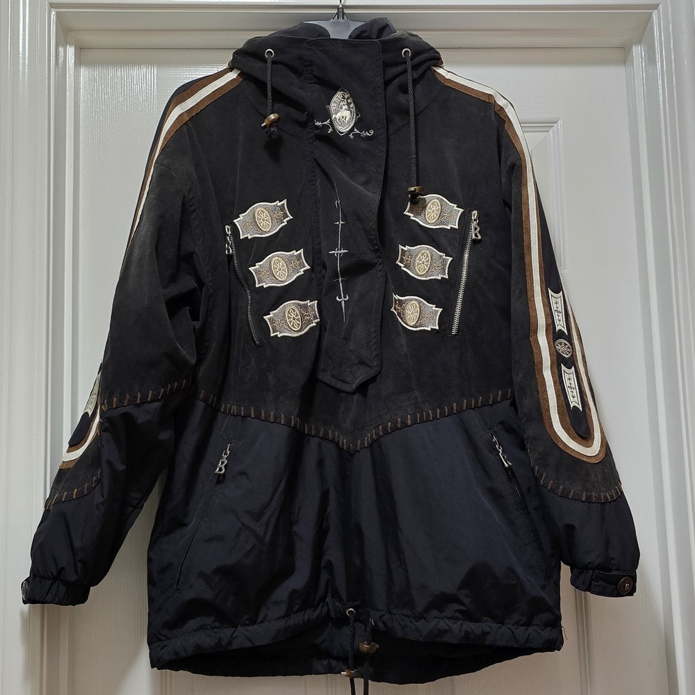 Vintage Bogner Southwestern Cowboy Suede / Nylon Ski‎ Jacket USA Men's M